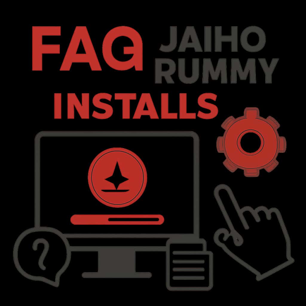 Illustration detailing Jaiho Rummy installation steps.