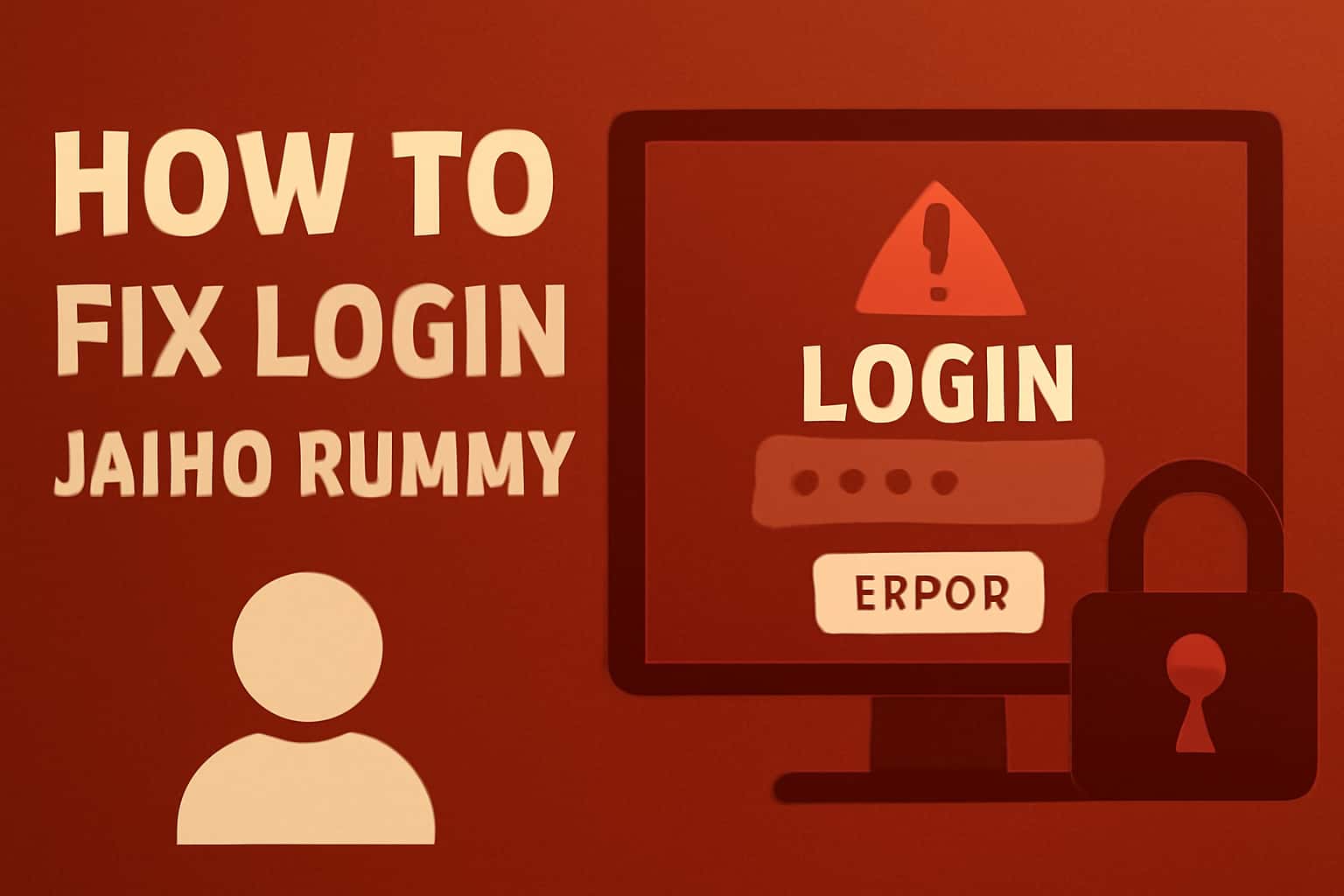 Informational image about troubleshooting login issues in Jaiho Rummy.