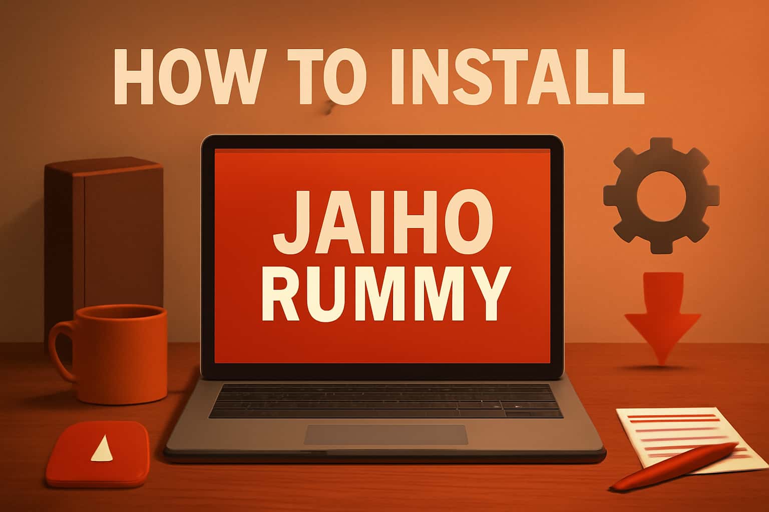 Informational image illustrating the installation of Jaiho Rummy app.