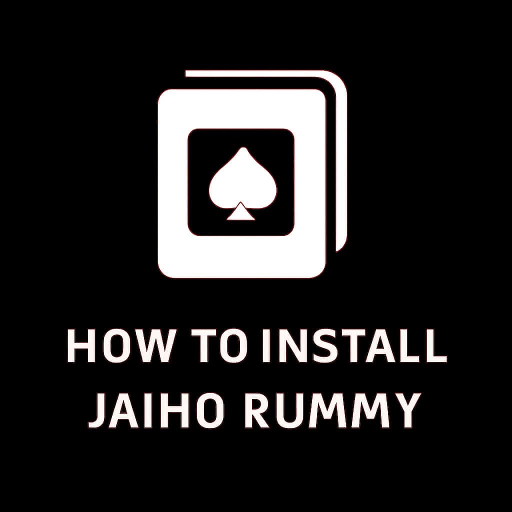 Icon representation of Jaiho Rummy installation guide.