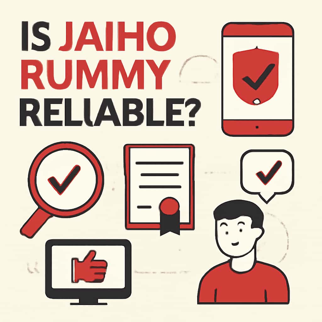 An educational illustration about the reliability of Jaiho Rummy.