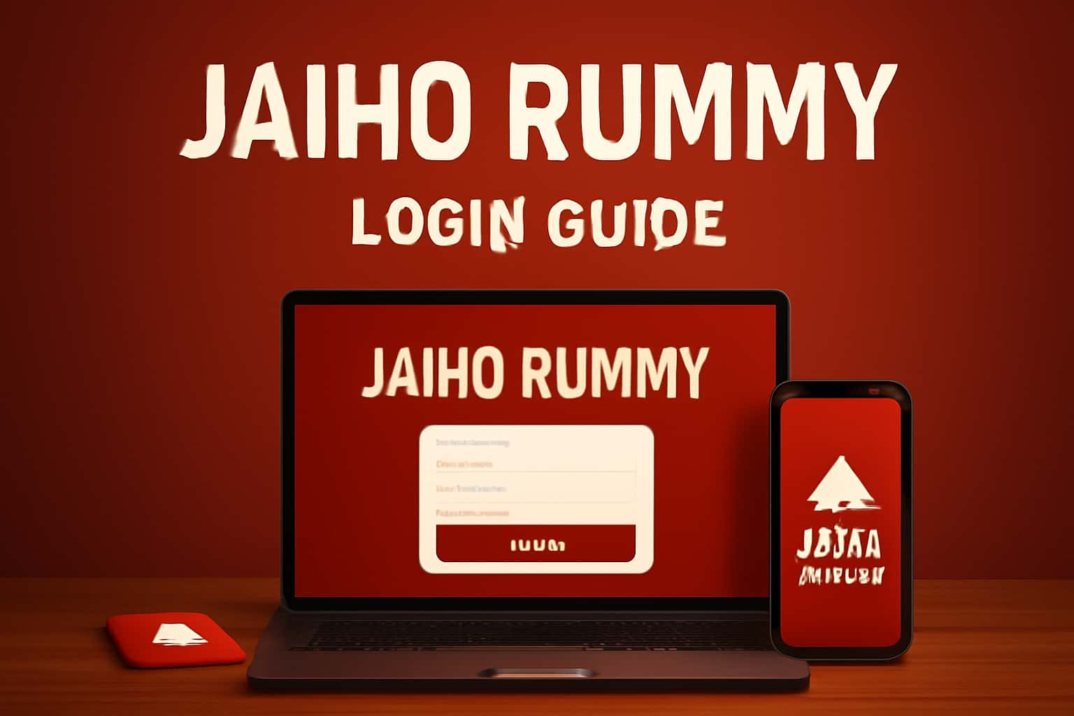 Informational scene illustrating the Jaiho Rummy Login Guide with clear text.