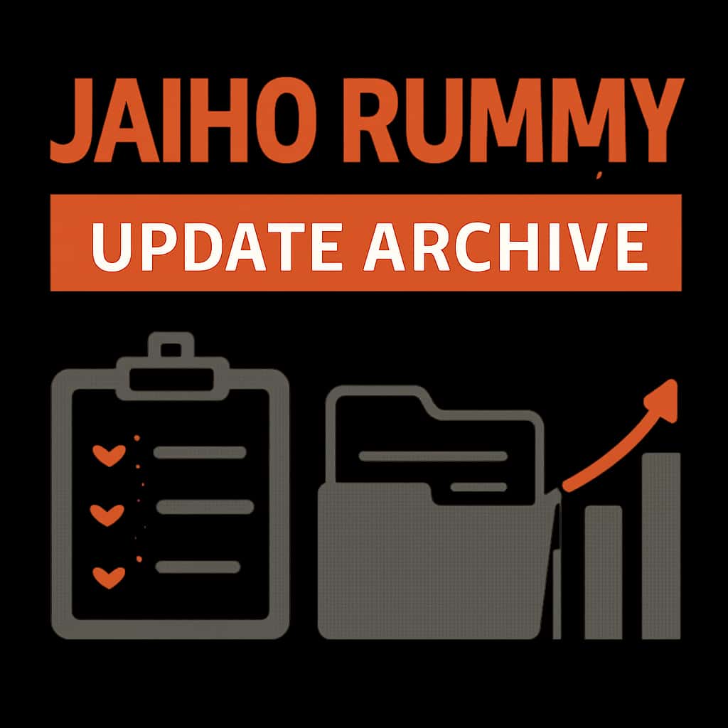 Illustration detailing the Jaiho Rummy Update Archive process.