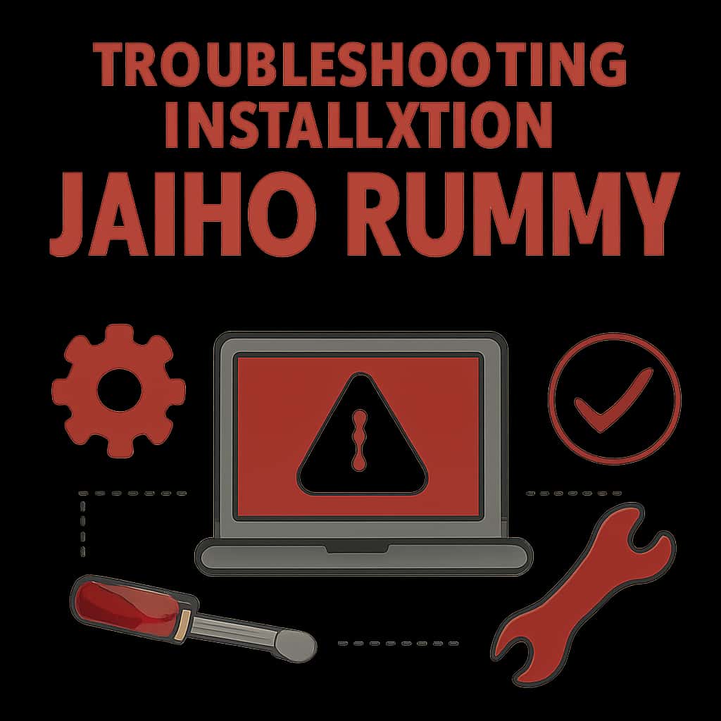 An illustration depicting common issues in Jaiho Rummy installation.
