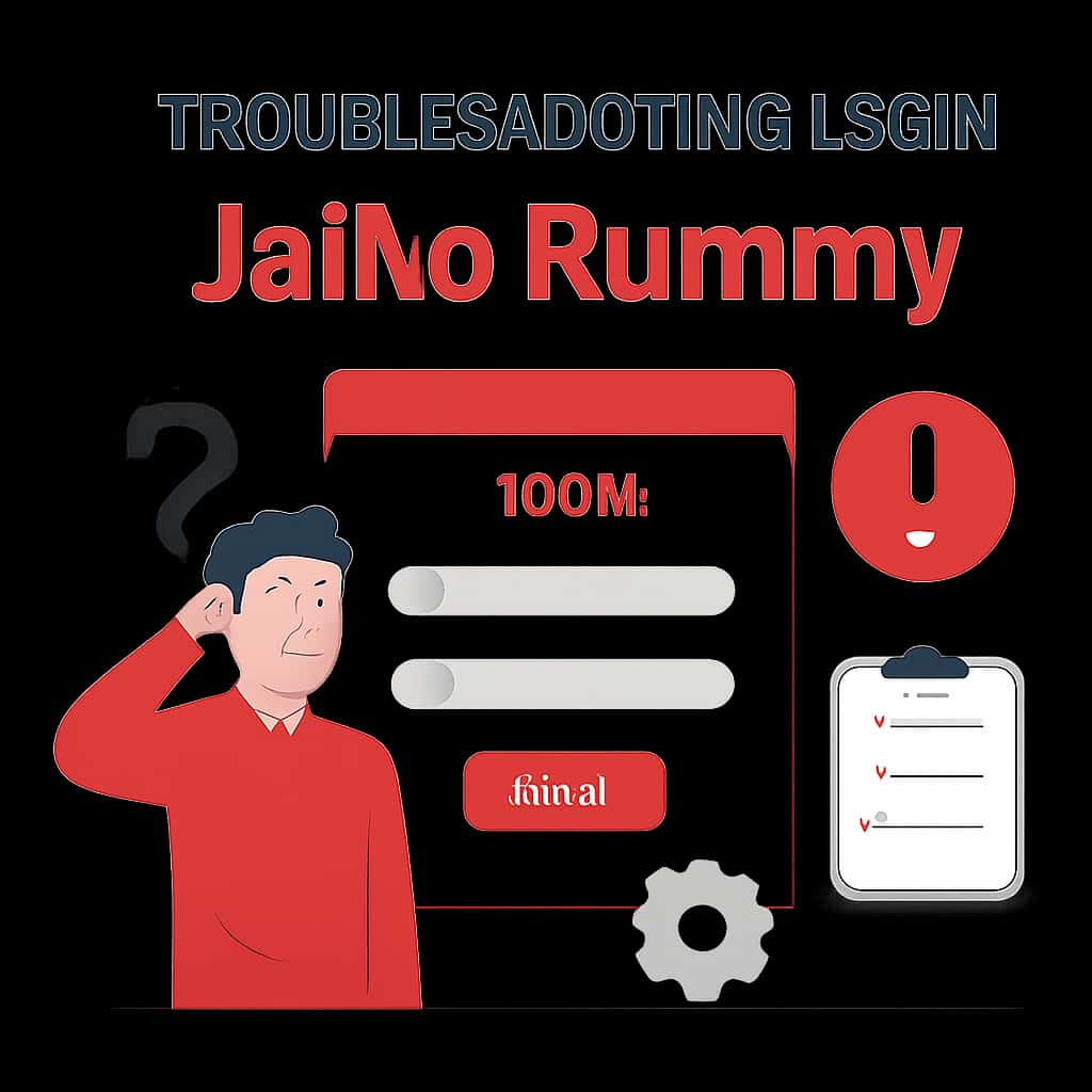 Illustration of common login issues for Jaiho Rummy.